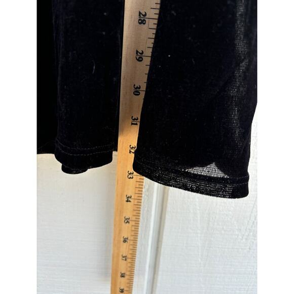 theyskens + theory Black Mini Dress, Sheer Sleeves, Sz P / TP - Picture 6 of 7